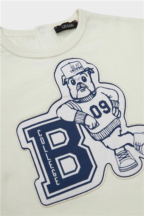 GB Baby Erkek Bebek Beyaz T-Shirt