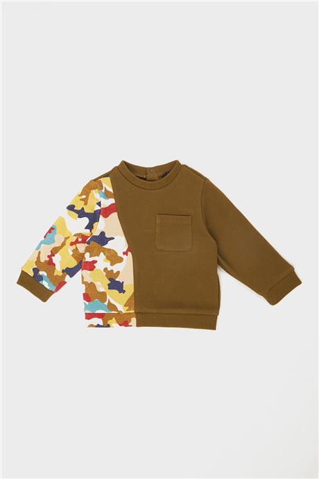 GB Baby Erkek Bebek Desenli Sweatshirt