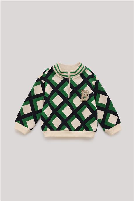 GB Baby Erkek Bebek Desenli Sweatshirt