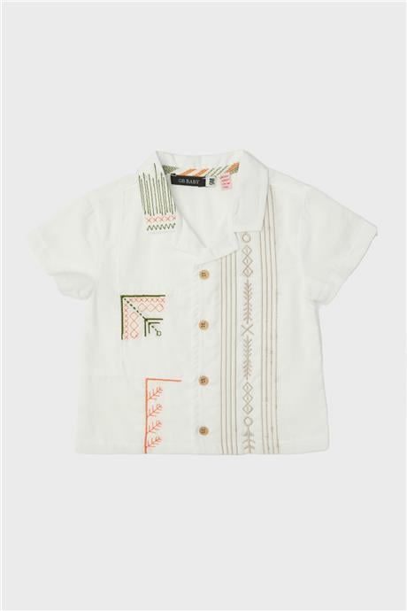 GB Baby Erkek Bebek Ekru Gömlek