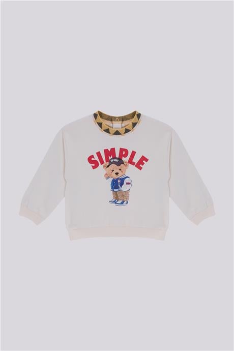 GB Baby Erkek Bebek Ekru SweatshirtGB Baby Erkek Bebek Ekru Sweatshirt