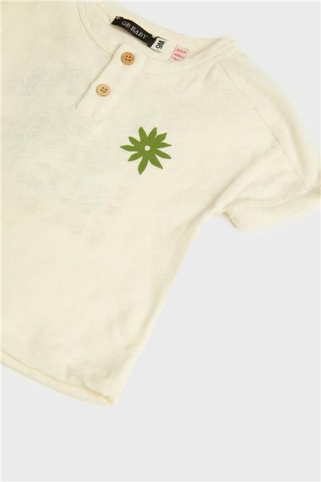 GB Baby Erkek Bebek Ekru T-Shirt