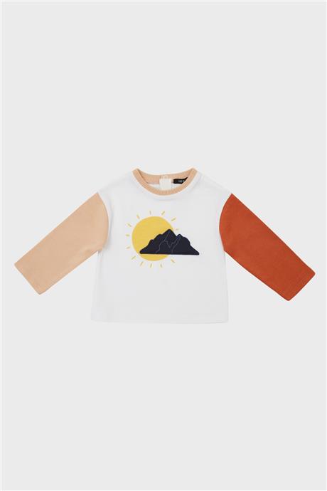 GB Baby Erkek Bebek Ekru T-Shirt