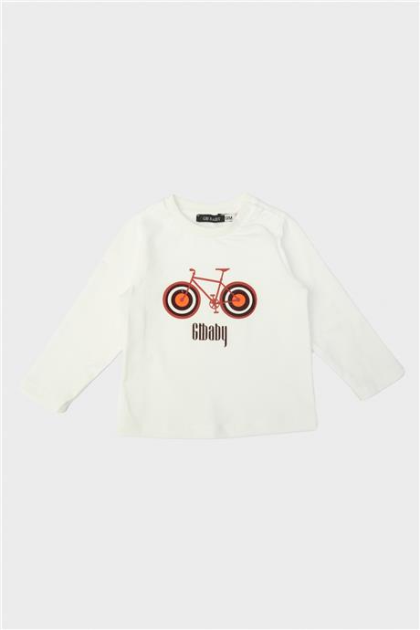 GB Baby Erkek Bebek Ekru T-Shirt