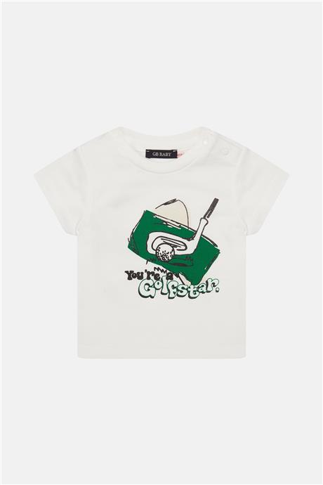 GB Baby Erkek Bebek Ekru Tshirt