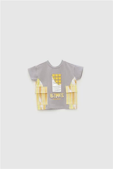 GB Baby Erkek Bebek Gri T-Shirt