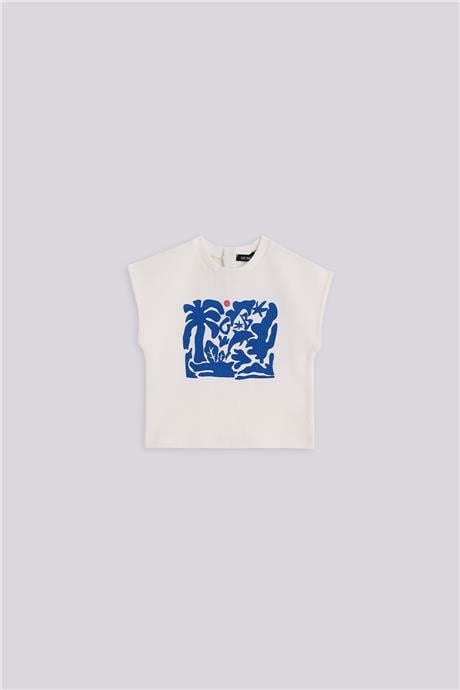 GB Baby Erkek Bebek Kırık Beyaz TshirtGB Baby Erkek Bebek Kırık Beyaz Tshirt
