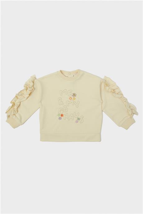 GB Baby Kız Bebek Bej Sweatshirt