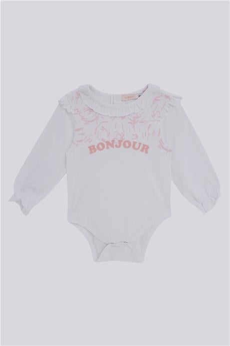GB Baby Kız Bebek Beyaz BodyGB Baby Kız Bebek Beyaz Body