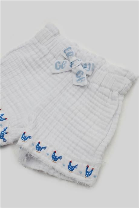 GB Baby Kız Bebek Beyaz Şort