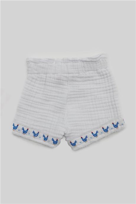 GB Baby Kız Bebek Beyaz Şort