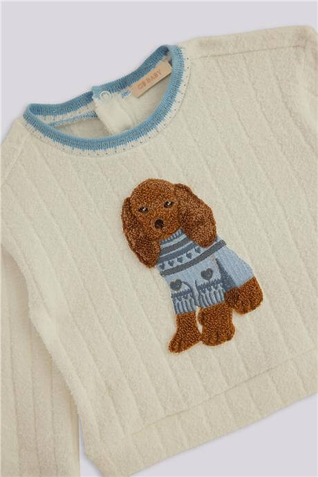 GB Baby Kız Bebek Beyaz SweatshirtGB Baby Kız Bebek Beyaz Sweatshirt