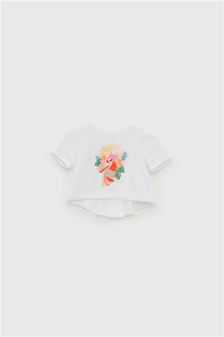 GB Baby Kız Bebek Beyaz T-Shirt
