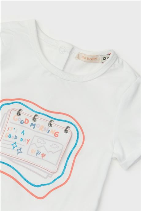 GB Baby Kız Bebek Beyaz T-Shirt