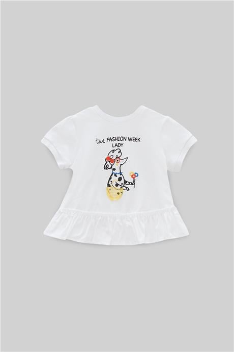 GB Baby Kız Bebek Beyaz T-Shirt