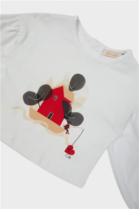 GB Baby Kız Bebek Beyaz T-Shirt