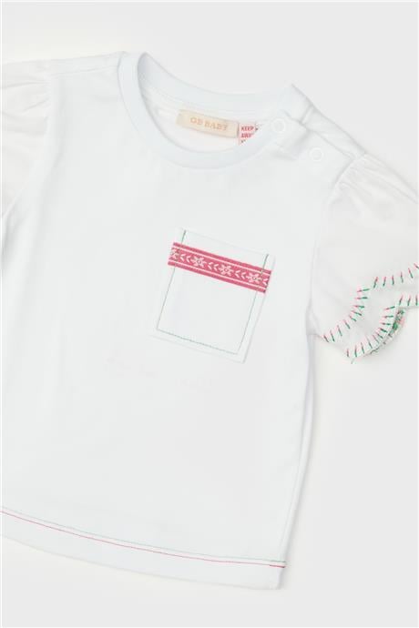 GB Baby Kız Bebek Beyaz T-Shirt