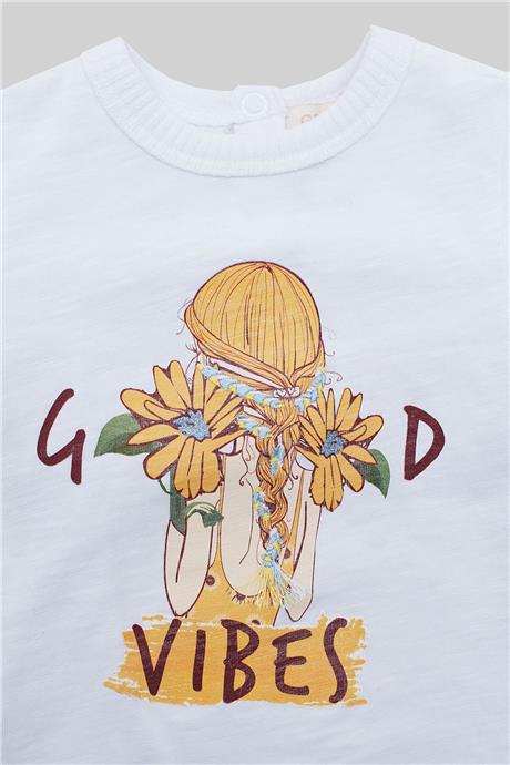 GB Baby Kız Bebek Beyaz T-Shirt