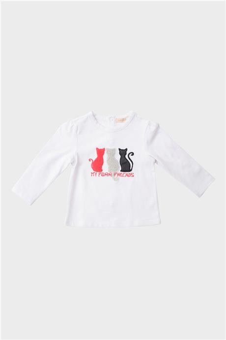 GB Baby Kız Bebek Beyaz T-Shirt