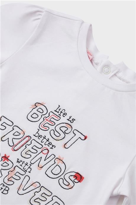 GB Baby Kız Bebek Beyaz T-Shirt
