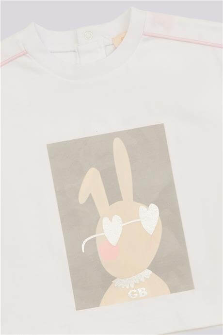 GB Baby Baby Girl White TshirtGB Baby Baby Girl White Tshirt