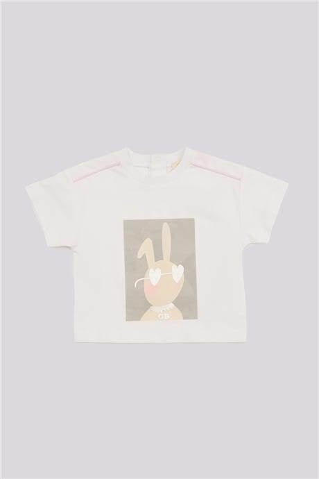 GB Baby Baby Girl White TshirtGB Baby Baby Girl White Tshirt