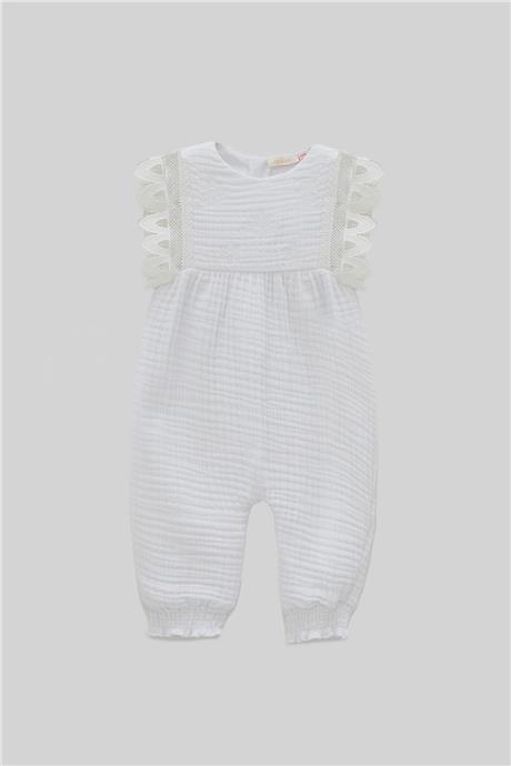 GB Baby Kız Bebek Beyaz Tulum