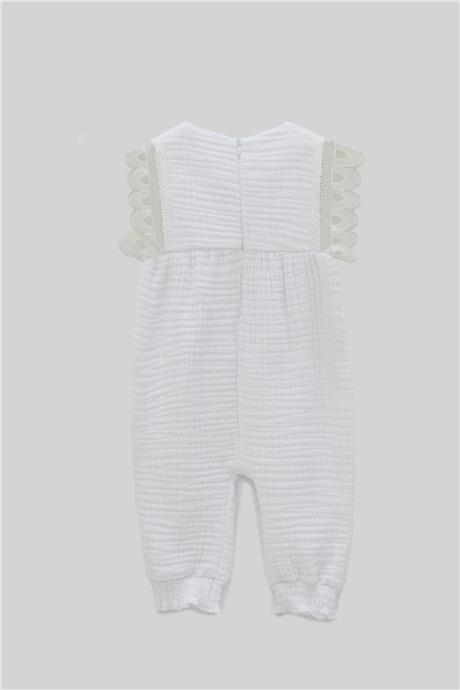 GB Baby Kız Bebek Beyaz Tulum