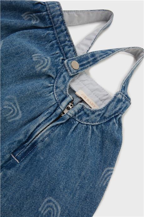 GB Baby Kız Bebek Denim Salopet