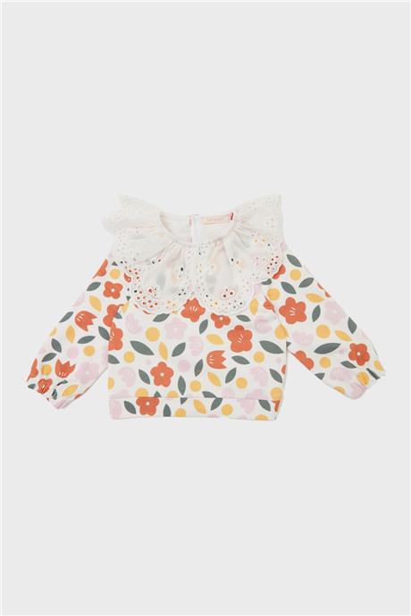 GB Baby Kız Bebek Desenli Sweatshirt
