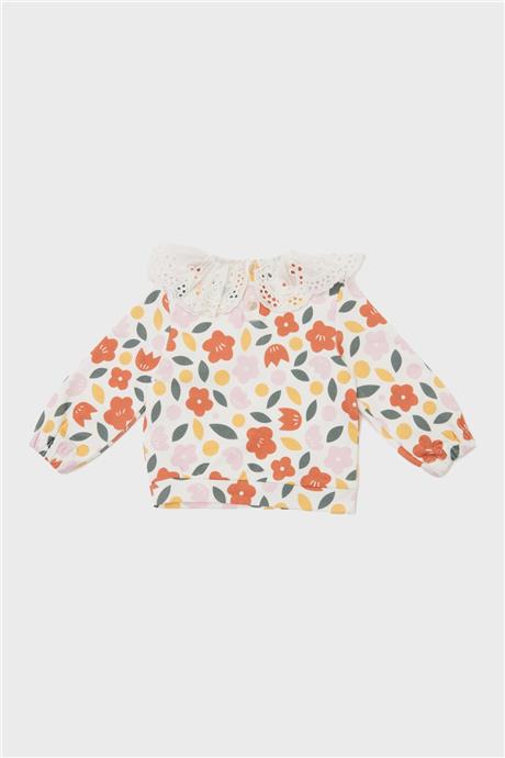 GB Baby Kız Bebek Desenli Sweatshirt