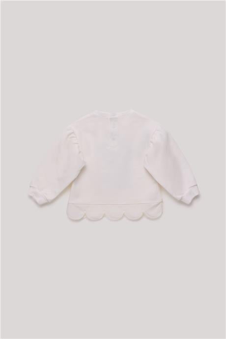 GB Baby Kız Bebek Ekru Sweatshirt