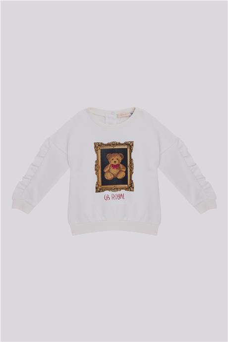 GB Baby Kız Bebek Ekru SweatshirtGB Baby Kız Bebek Ekru Sweatshirt