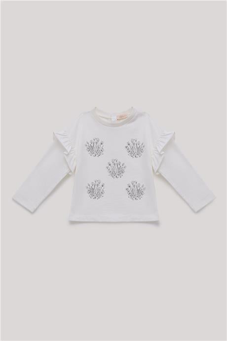 GB Baby Kız Bebek Ekru T-Shirt