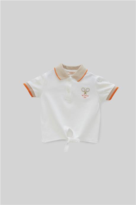 GB Baby Kız Bebek Ekru T-Shirt