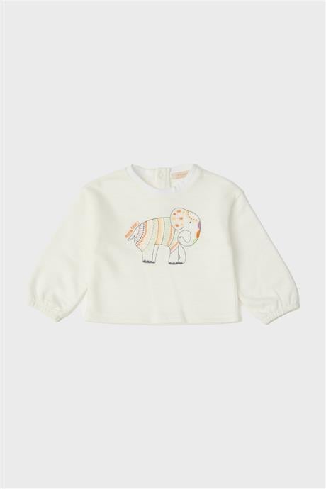 GB Baby Kız Bebek Ekru T-Shirt