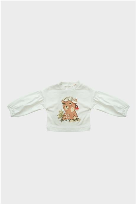 GB Baby Kız Bebek Ekru Tshirt