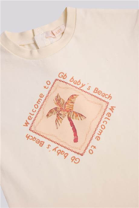 GB Baby Kız Bebek Ekru TshirtGB Baby Kız Bebek Ekru Tshirt