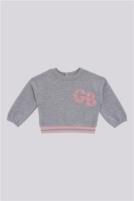 GB Baby Kız Bebek Gri SweatshirtGB Baby Kız Bebek Gri Sweatshirt