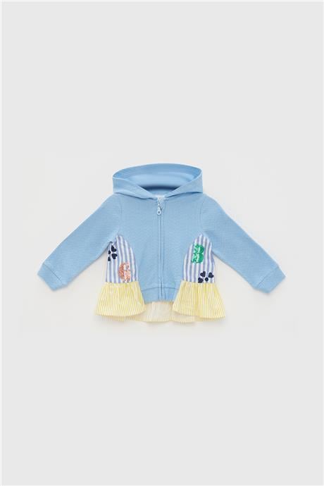 GB Baby Kız Bebek Mavi Eşofman Üstü