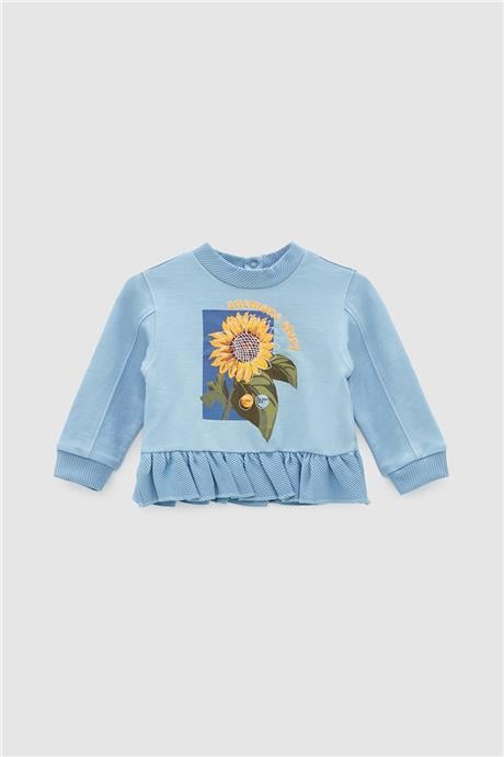 GB Baby Kız Bebek Mavi S-Shirt