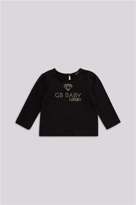 GB Baby Kız Bebek Siyah TişörtGB Baby Kız Bebek Siyah Tişört
