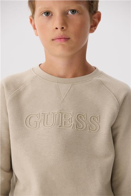 Guess Erkek Çocuk Bej Sweatshirt
