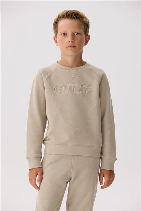 Guess Erkek Çocuk Bej Sweatshirt