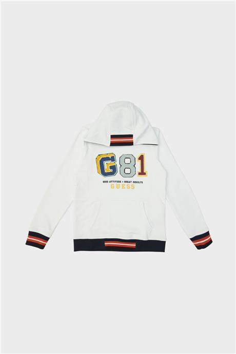 Guess Erkek Çocuk Beyaz Sweatshirt