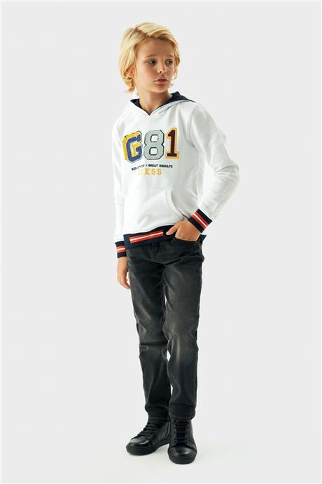 Guess Erkek Çocuk Beyaz Sweatshirt