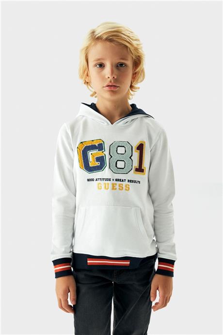 Guess Erkek Çocuk Beyaz Sweatshirt