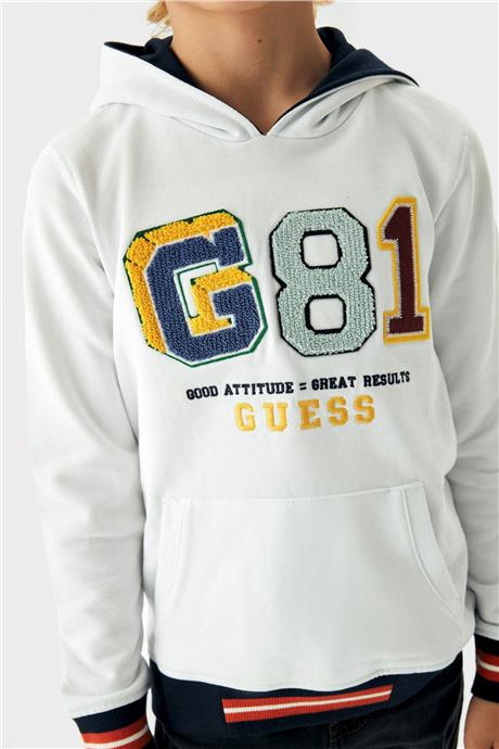 Guess Erkek Çocuk Beyaz Sweatshirt