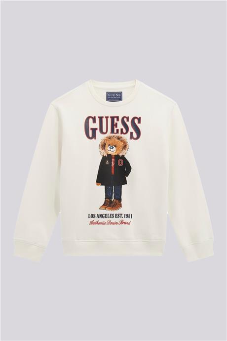 Guess Erkek Çocuk Beyaz SweatshirtGuess Erkek Çocuk Beyaz Sweatshirt