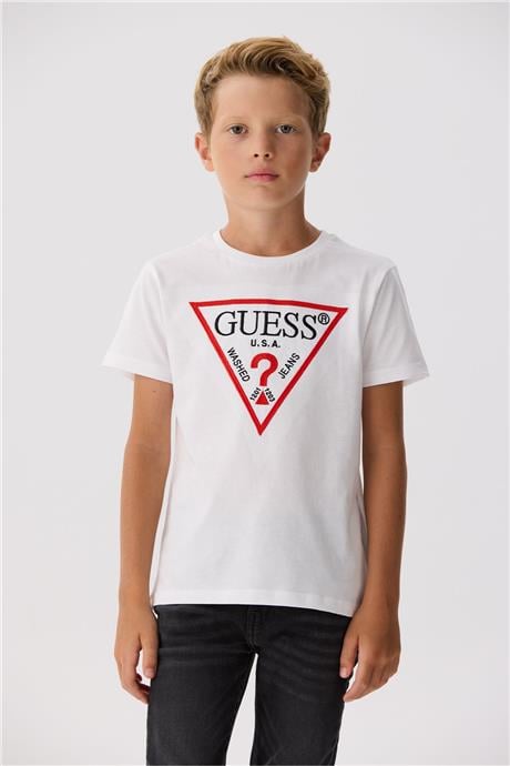 Guess Erkek Çocuk Beyaz T-Shirt